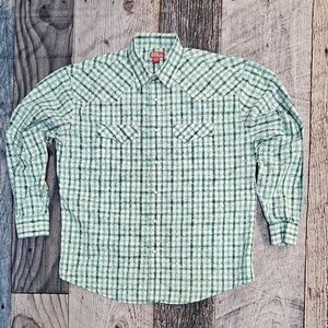 Red Ranch Pearl Snap Shirt Mens XXL Western Cowboy Geometric Print